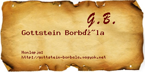 Gottstein Borbála névjegykártya